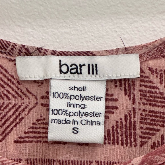 Bar 111 Dress Women's Aztec Print Pink Chiffon Flutter Sleeve Dress Size S - Picture 8 of 8